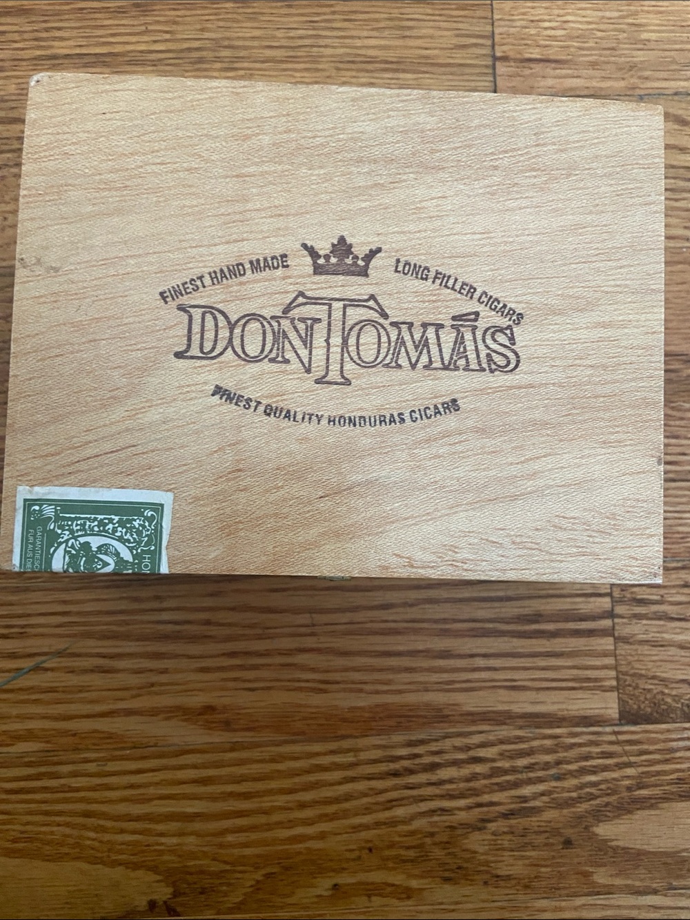 Vintage Don Tomas Rothschild Wooden Cigar Box Honduras 25 Cigars Empty